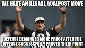 changing the goal posts